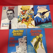 Amazing Heroes Magazine Lot 5 Issues #3 19 27 39 40 Batman Marvel 1981-84.  •22 picture