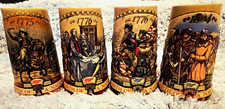 Vintage Miller Birth of a Nation Beer Stein Complete Set of 4 picture