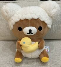 San-X Rilakkuma Bathtime With Duck Plush 14” Large Stuffed Animal Teddy Bear NWT picture