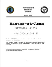 324 Page Navy MASTER-AT-ARMS NAVEDTRA 14137A Land Sea Security Manual On CD picture