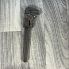 Vintage Adjustable Monkey Wrench Pipe Tool Antique Mechanic Collectible 9
