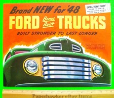 1948 FORD HEAVY-DUTY TRUCK DLX 28-pg COLOR CATALOG Brochure BIG RIG SERIES Xlnt+ picture