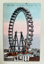 Paris France Antique Postcard LL La Grande Roue Ferris Wheel 1919 WWI APO 741 picture