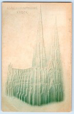 1907-10's ST PATRICK'S CATHEDRAL NEW YORK CITY AIRBRUSHED EMBOSSED POSTCARD #2 picture