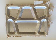 Metal Cafeteria Food Tray School Military Hospital Kid Lunch Tray -New Old Stock picture