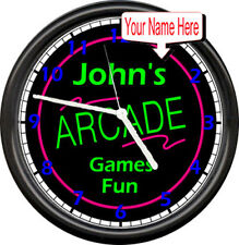 Personalized Game Room Arcade Video Game Your Name This Gift NO LIGHT Wall Clock picture