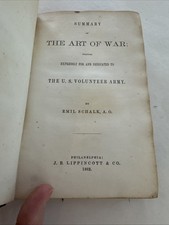 AUTOGRAPHED BY GEN. W.B. HAZEN Summary of the Art of War 1st Ed Schalk 1862 picture