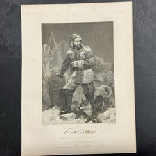 LITHOGRAPH ENGRAVING Elisha Kent Kane 1862 Johnson Fry & Co picture