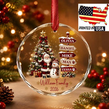 Personalized Family Christmas Ornament 2026, Custom Name Signpost Ornament picture