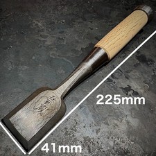 🟢Rare Japanese Damascus Bench Chisel Oire Nomi beautiful41mmWhite oak Ioroi 五百蔵 picture