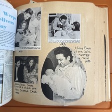 Vintage 1970-72 Johnny Cash Liz Taylor Jane Fonda Doris Day Scrapbook RARE  picture