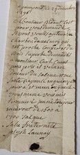 1796 French Revolutionary Letter from Paimpont | Charcoal & Ironworks Signed picture