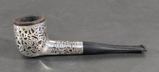 Antique Vintage Whitehall Sterling Silver Overlay Smoking Pipe- Undamaged Usable picture