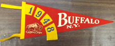 VINTAGE DATED 1948 BUFFALO NY PENNANT BANNER 17.5