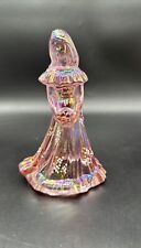 Fenton Bridesmaid Pink Iridescent Glass Girl Hand Painted Signed L Everson 7 In picture