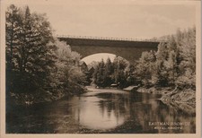 Vtg B&W Snapshot Eastman Bromide Royal Smooth Stone Arch Bridge River Trees 1990 picture