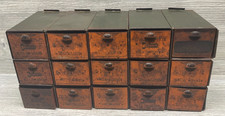 Vintage Dorman 15-Drawer Metal Add-A-Bin Nuts & Bolts Storage Workshop Cabinet picture