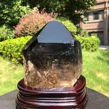 5.12LB Natural Dark tea quartz Crystal Specimen Reiki Mineral Add bracket 1783 picture