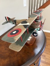 WWI Vintage Sopwith Camel Desk/Shelf Model on Stand Painted Display picture