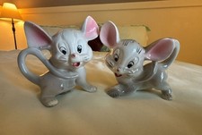 Vintage ArtMark Ceramic Mouse Salt and Pepper Shakers Pair picture