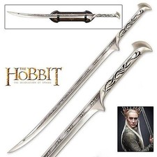 Thranduil Hobbit From Lord Rings Replica LOT Leather Sheath Elvenking Long Sword picture