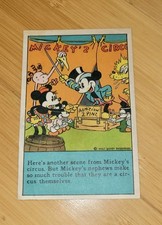 MICKEY MOUSE 1930s D52 Bell's XL Bread Promotional Card w/ MINNIE picture