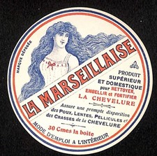 La Marseillaise Hair / Scalp Treatment Lice Dandruff French Vintage Label VGC picture