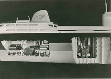 Model of nuclear powered tanker Historic 1960s Large Old Photo picture