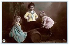c1910's Children Playing See Saw RPPC Photo Unposted Antique Postcard picture