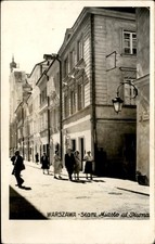 Warszawa Old Town Street ul. Piwna C.A.F. c1940s-50s Real Photo Vintage Postcard picture