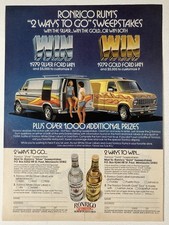 1979 Ford Van Ronrico Rum Sweepstakes Print Ad Silver Gold Win Both picture