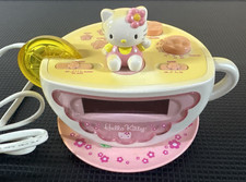 Vintage 2003 HELLO KITTY Tea Cup Alarm Clock Radio W/Nightlight Works picture