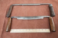 Old Woodworking Tools 2 Vintage Blacksmith Hand Forged Drawknives Draw knife picture