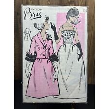 Vintage Patron Bru Evening Dress Ensemble Pattern #530 Size 44 picture