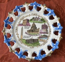 Vtg Washington D.C. Landmarks Souvenir Decorative Plate Silberne Product Japan picture