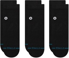 Stance Icon Quarter Socks [3 Pack] Large Black picture