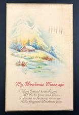 Linden, PA Christmas Holiday Postcard Antique VTG Lock Haven, PA Box 533  picture