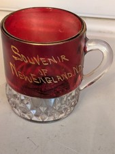 new england north dakota vintage glass souvenir cup picture