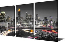 Arnlrdya Atlanta Skyline Wall Art Georgia Canvas Print Pictures Cityscape picture