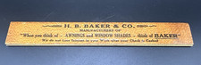 Vintage H.B. Baker & Co. Awnings Promotional Ruler Boston Mass. 6 Inch picture