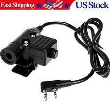 2-pin Kenwood U94 PTT Nato Connector Push-To-Talk For Baofeng Radio picture