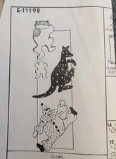 Vintage 1930s Sewing Pattern Clown Kangaroo and Bean Frog Toys Antique Uncut FF picture