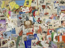 Vintage Greeting Cards USED Ephemera Scrapbook Large Lot All Occasion  picture