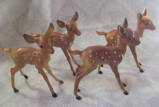 Lof of 4~Vintage Christmas Deer Spotted Deer Reindeer~Hard Plastic picture