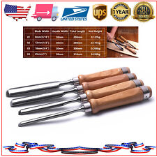 US 4Pcs Semi-Circular Woodworking Carving Hand Chisel Half Round Gouges Tool Set picture