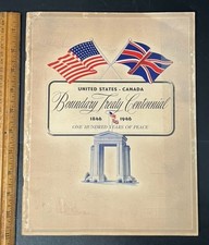 1946 US Canada Boundary Treaty Centennial Booklet Peace Arch History VTG picture