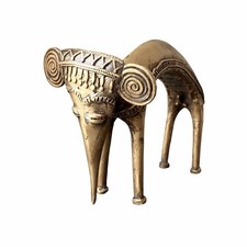 VTG Dhokra Folk art /Bastar Style Bent Brass Elephant, 8