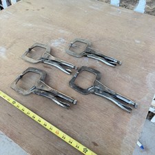 Lot of 4 PETERSEN & IRWIN 11R Vise-Grip 11'' Locking Pliers C-Clamps Made In USA picture