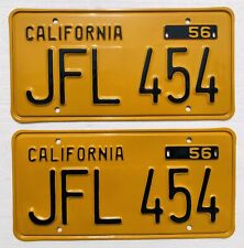 1956-1962  CALIFORNIA  License Plates Pair. Restored, DMV Clear, Show Quality. picture