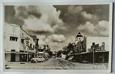 RPPC New Port Richey FL Florida Business District Cars Millers Bar Postcard A5 picture